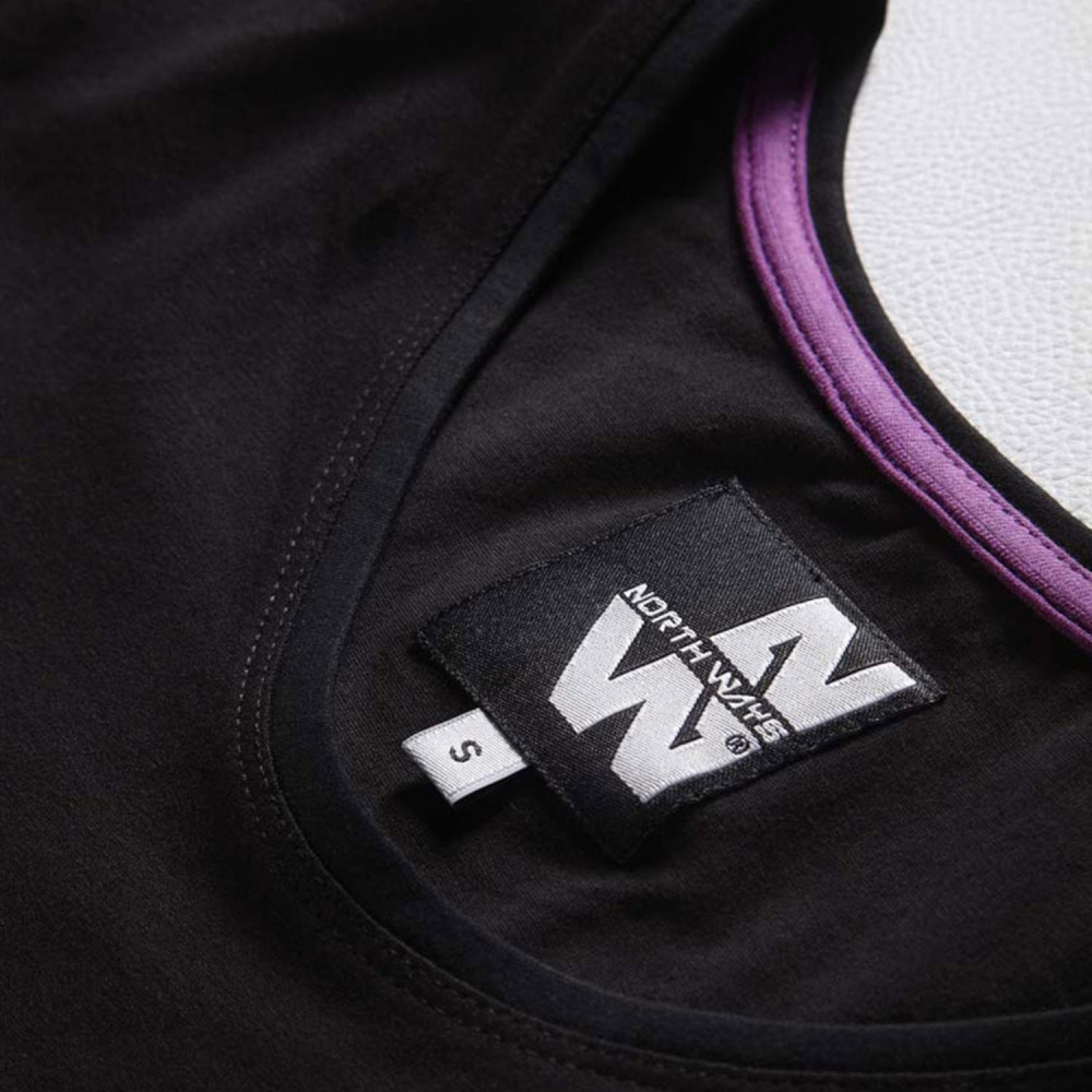 detail NORTH WAYS Romane Stretch černé dámské triko