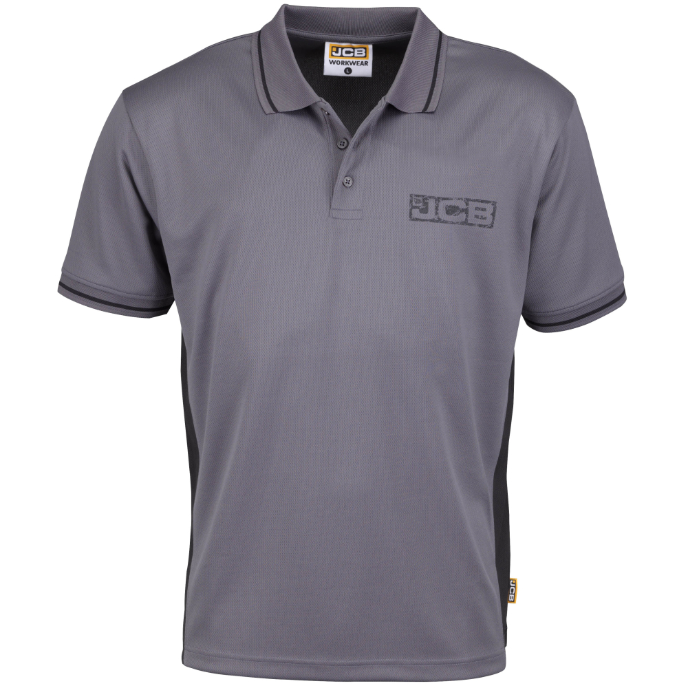 detail JCB Trade POLO šedá pánská rychleschnoucí polokošile