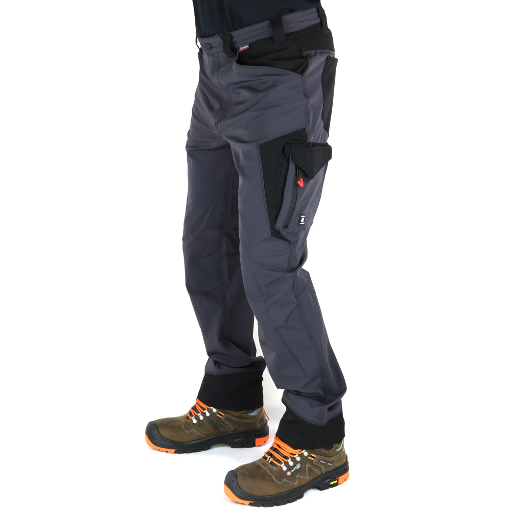 detail COFRA Hagfors softshell pracovní kalhoty šedé