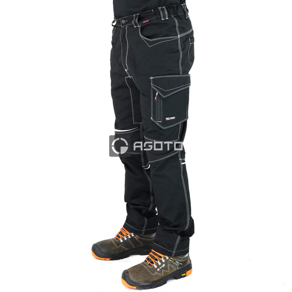 detail COFRA Skiathos Stretch pracovní kalhoty černé