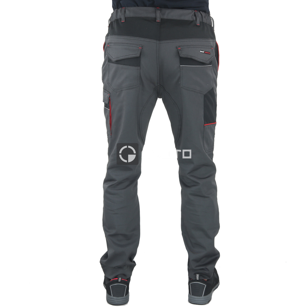 detail Industrial Starter Stretch šedé pánské pracovní kalhoty