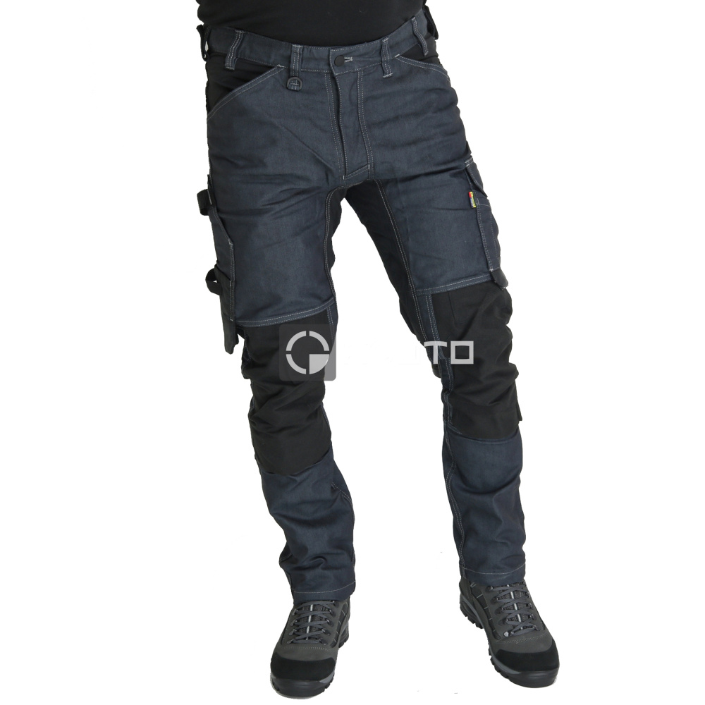 detail BLAKLADER Sweden Jeans Stretch modré pánské pracovní kalhoty