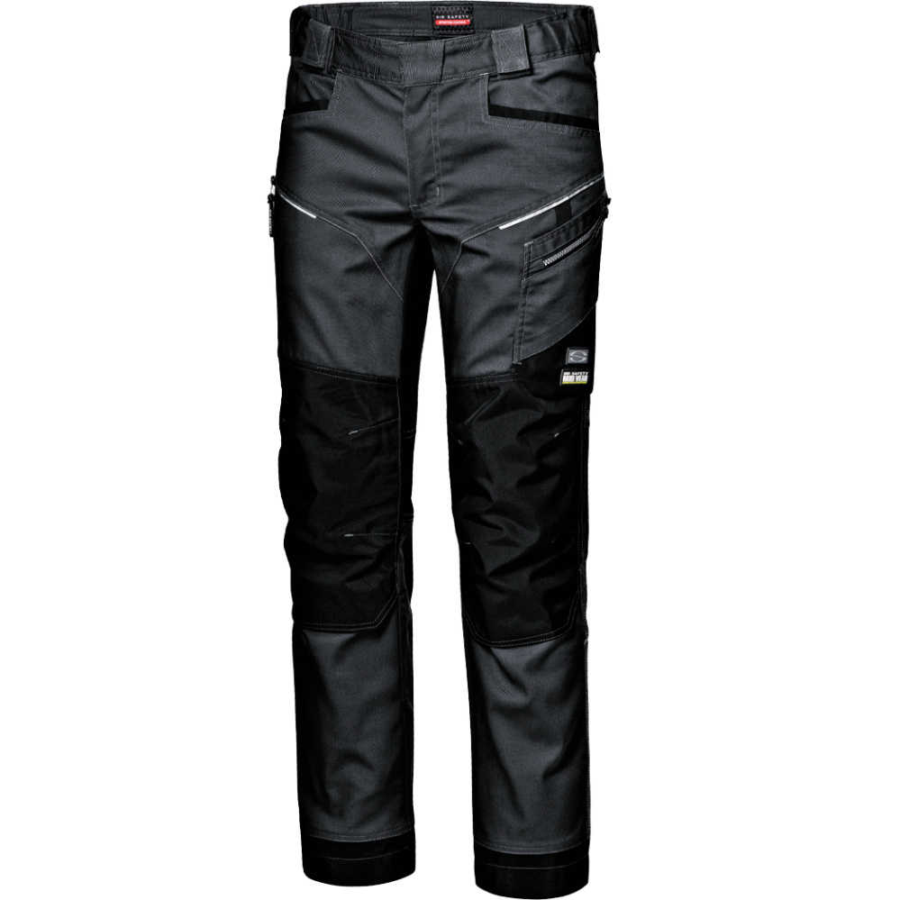 detail SIR Stretch 4-Way Canvas šedé pánské pracovní profi kalhoty odolné a pohodlné