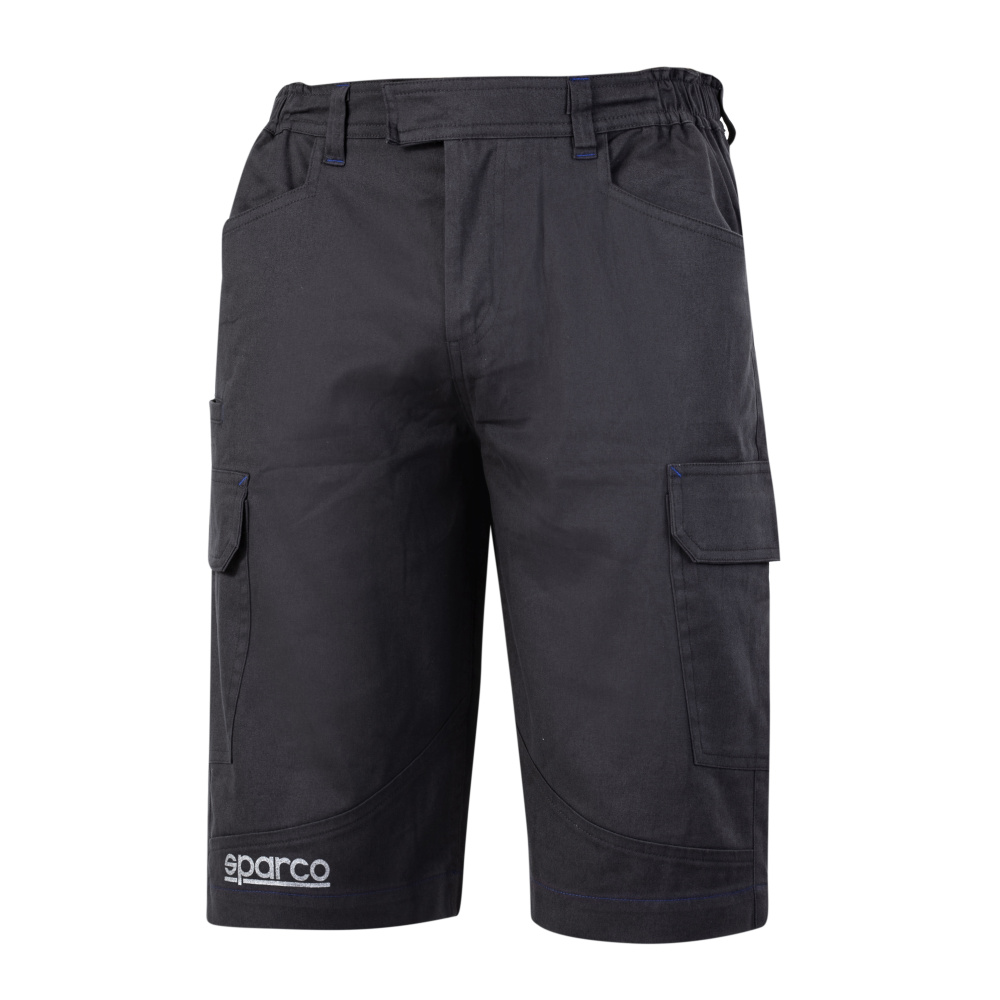 detail SPARCO Bermuda Cargo Stretch šedé pánské pracovní kraťasy