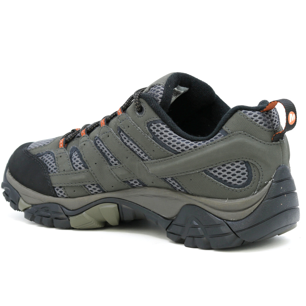 detail MERRELL Moab 3 GTX šedá pánská kožená outdoor obuv, Gore-Tex membrána