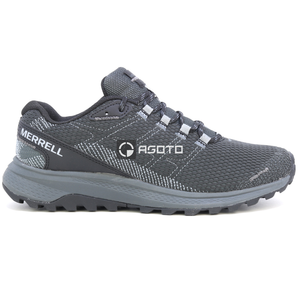 detail MERRELL FLY STRIKE černá pánská prodyšná outdoor obuv