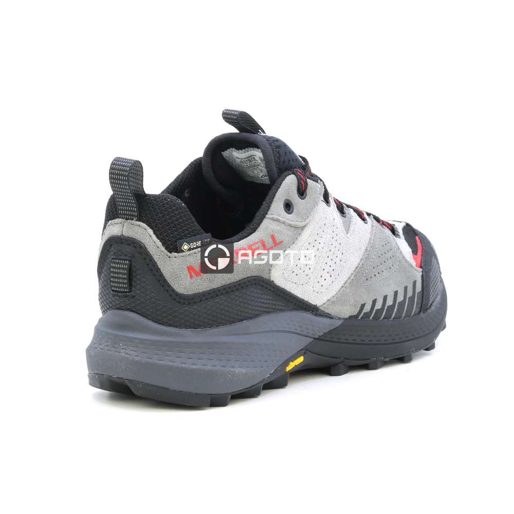 detail MERRELL Capra 2 Gtx šedá pánská kožená outdoor obuv membrána Gore-Tex®