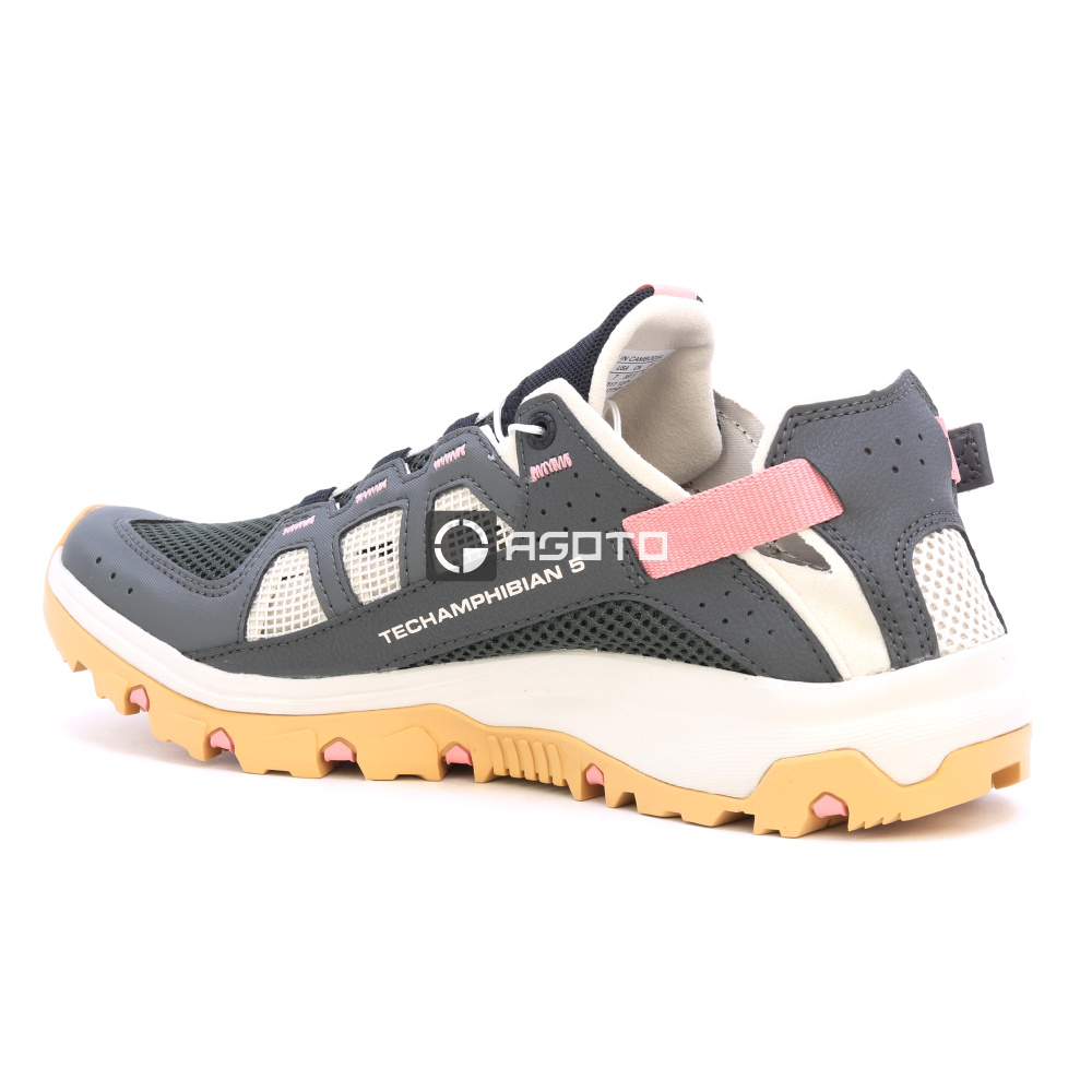 detail SALOMON Techamphibian 5 W peat šedá dámská letní outdoor obuv Výprodej