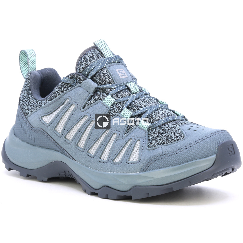 detail SALOMON Eos Aero W Stormy šedá dámská outdoor obuv