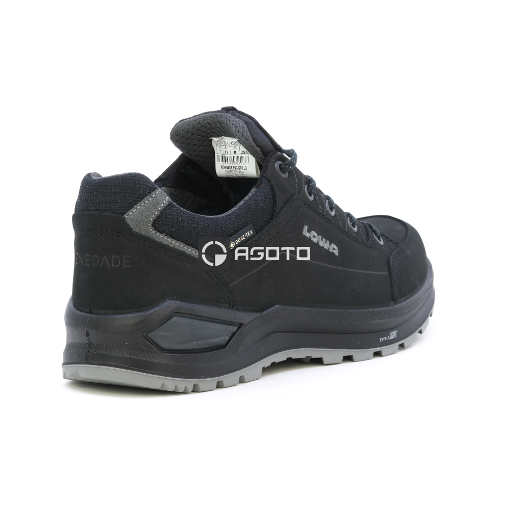 detail LOWA Renegade EVO GTX lo černá pánská outdoor obuv membrána Gore-Tex®