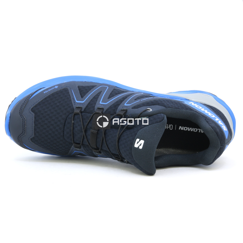 detail SALOMON Examotion GTX Dark modrá pánská outdoor obuv membrána Gore-Tex®