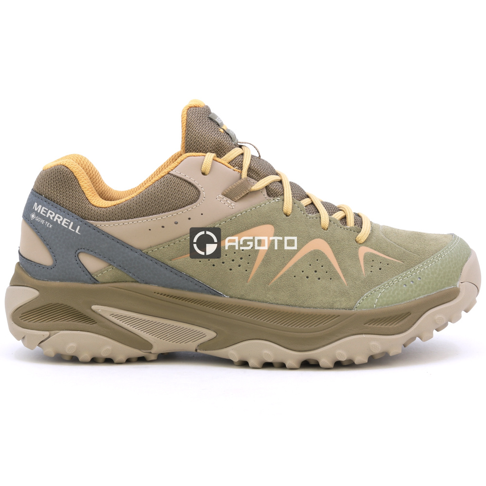 detail MERRELL YOKOTA 3 GTX drab olivová pánská outdoor obuv GORE-TEX® membrána