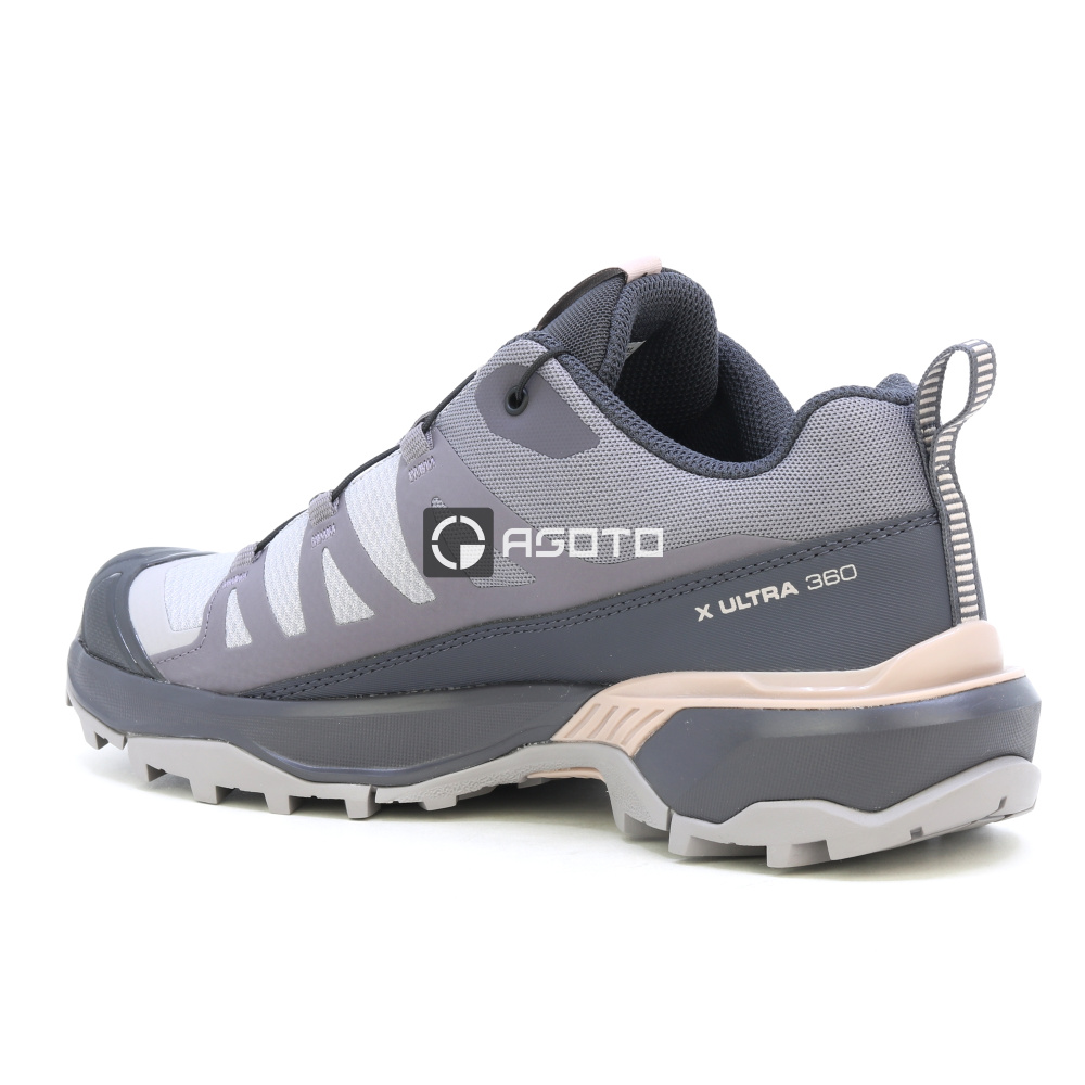 detail SALOMON X ULTRA 360 W Gull/Nine šedá dámská outdoor obuv pohodlná do hor