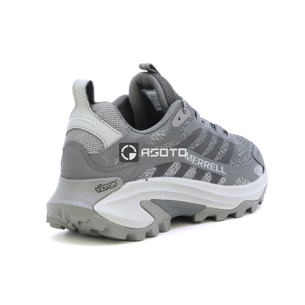 detail MERRELL Moab Speed 2 šedá pánská outdoor obuv lehká a vzdušná + Vibram®