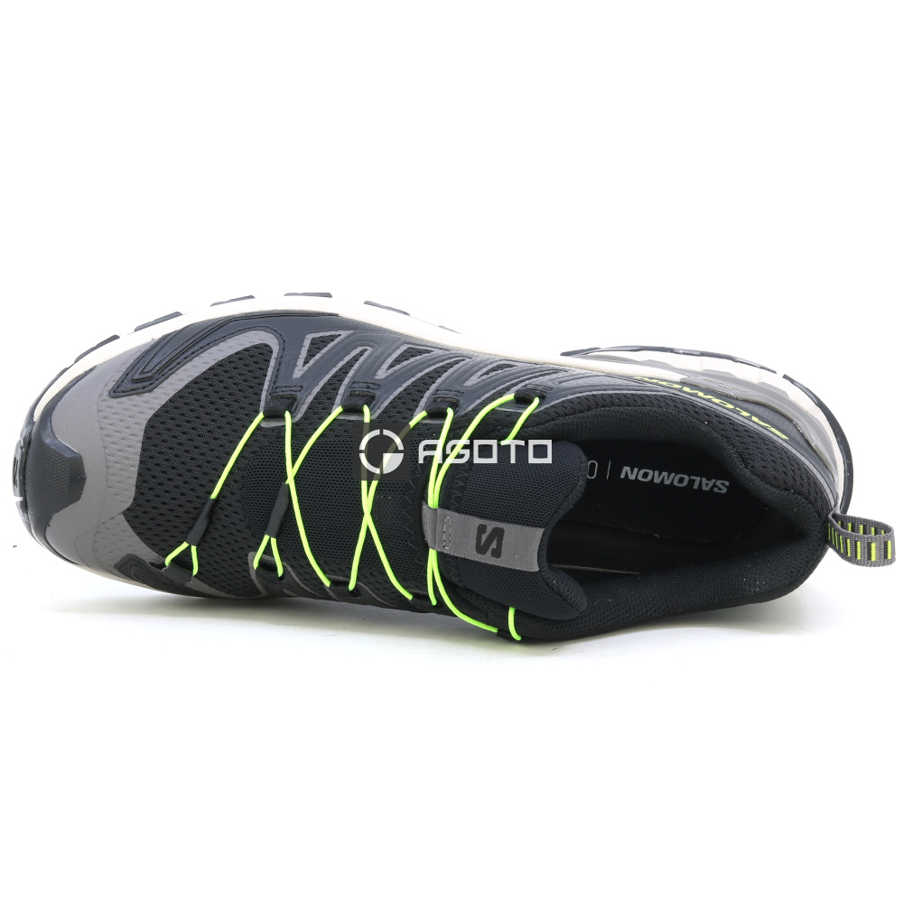 detail SALOMON XA PRO 3D V9 černá pánská lehká outdoor obuv, která dýchá