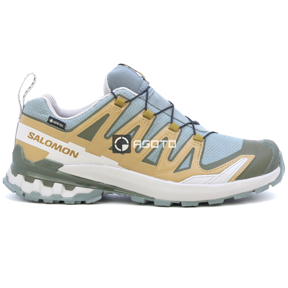 detail SALOMON XA PRO 3D V9 GTX šedá pánská lehká outdoor obuv GORE-TEX® membrána