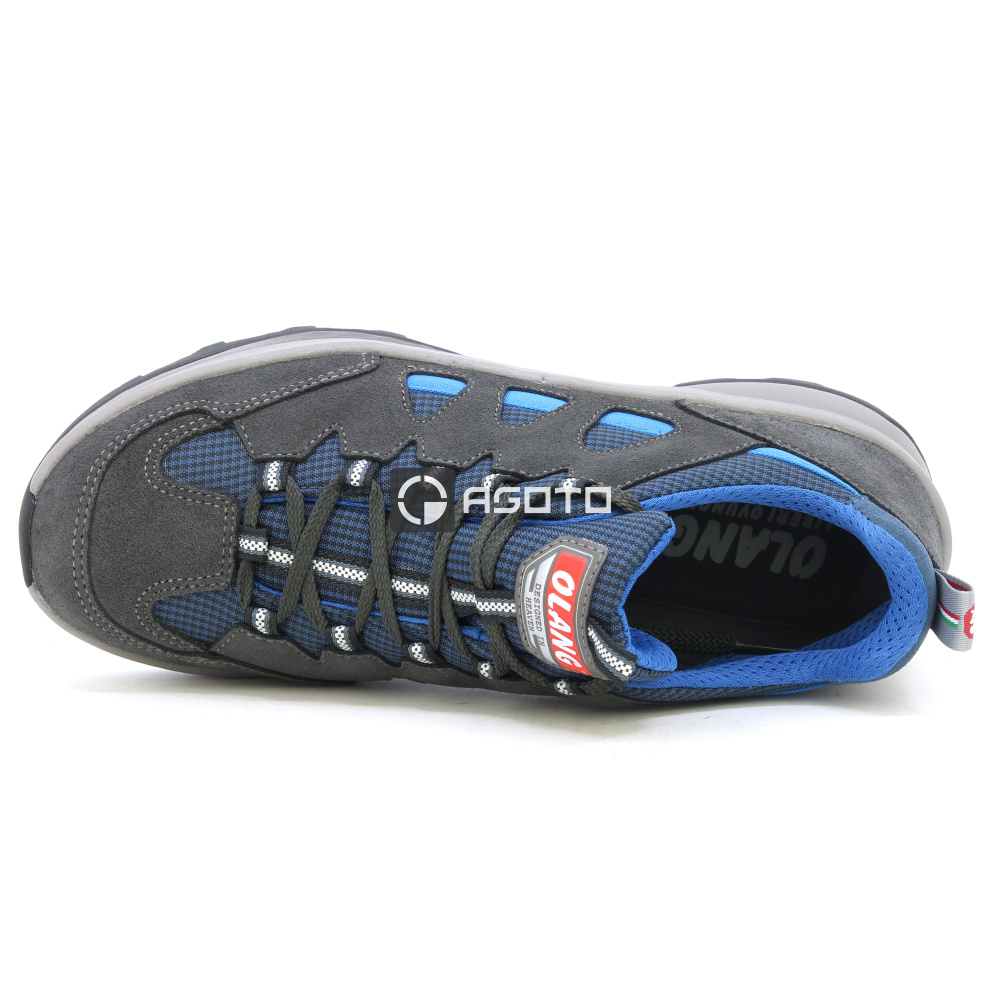 detail OLANG Moena 816 šedá pánská kožená outdoor obuv, pohodlná a lehká celorok