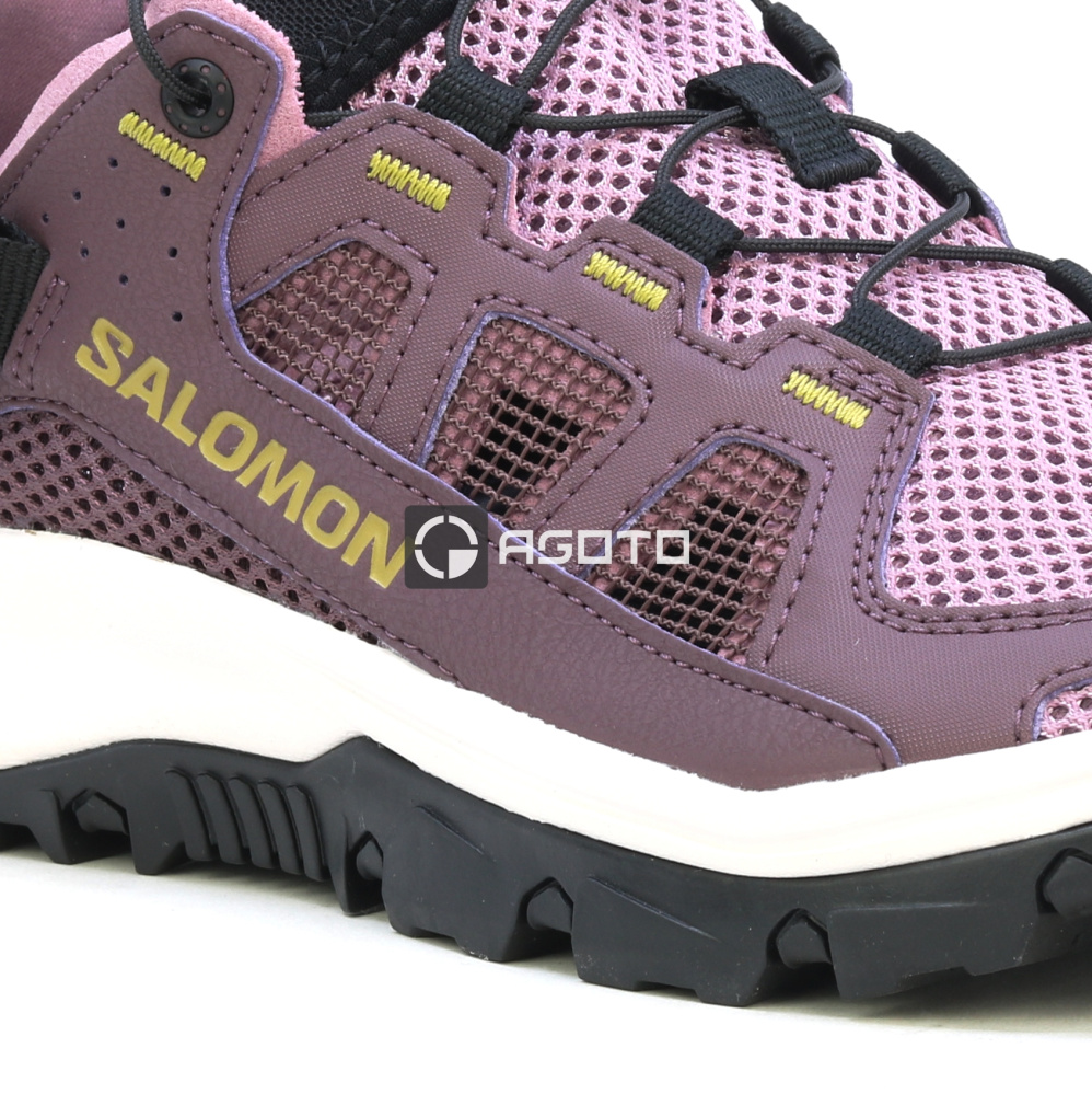 detail SALOMON Techamphibian 5 W fialová dámská letní outdoor obuv, lehká a prodyšná