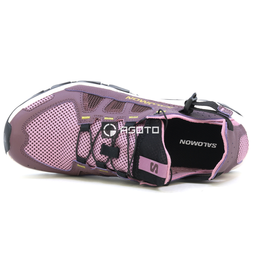 detail SALOMON Techamphibian 5 W fialová dámská letní outdoor obuv, lehká a prodyšná