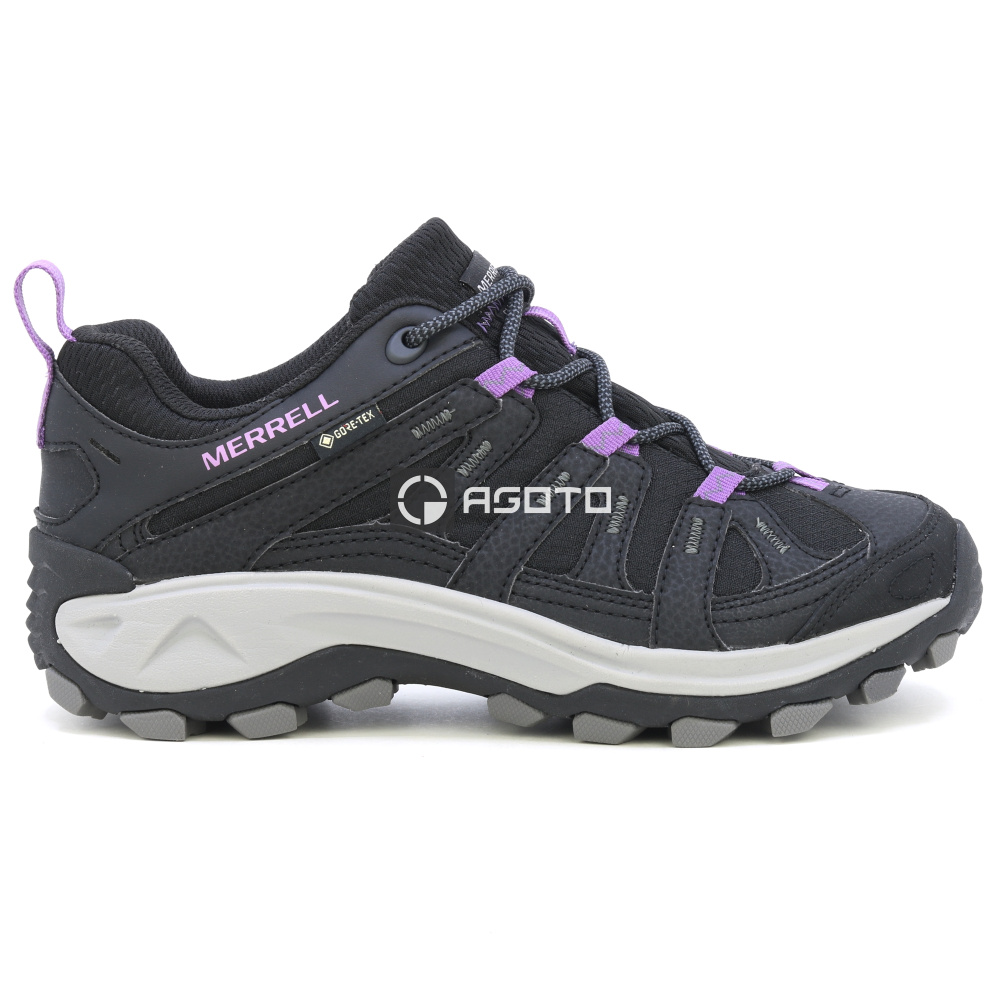 detail MERRELL Claypool 2 Sport GTX černá dámská ourdoor obuv, Gore-Tex® membrána