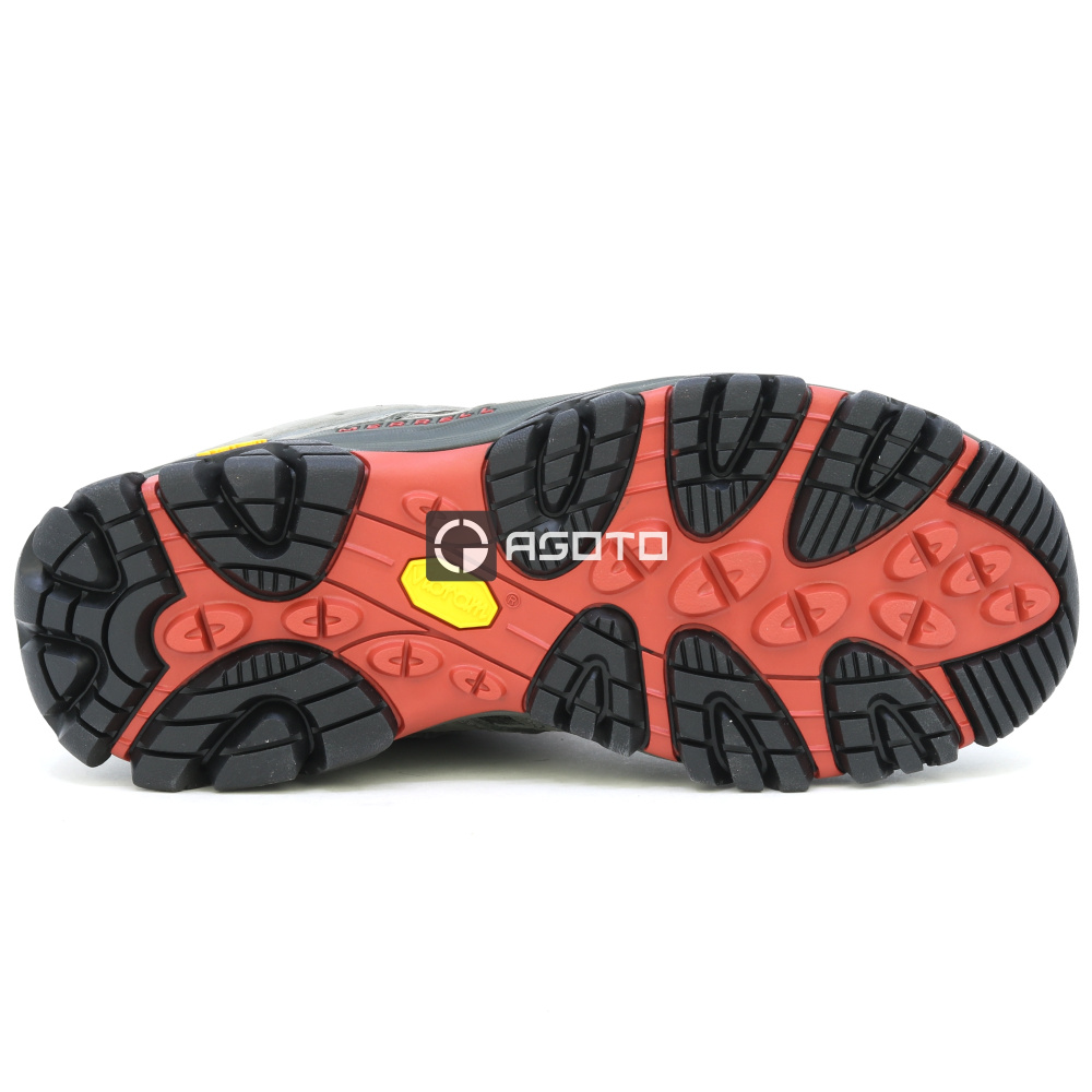 detail MERRELL Moab 3 GTX M šedá pánská kožená outdoor obuv, Gore-Tex® membrána