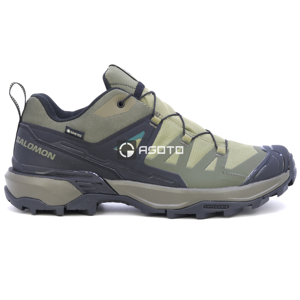 detail SALOMON X ULTRA 360 GTX olivová pánská outdoor obuv Gore-Tex membrána