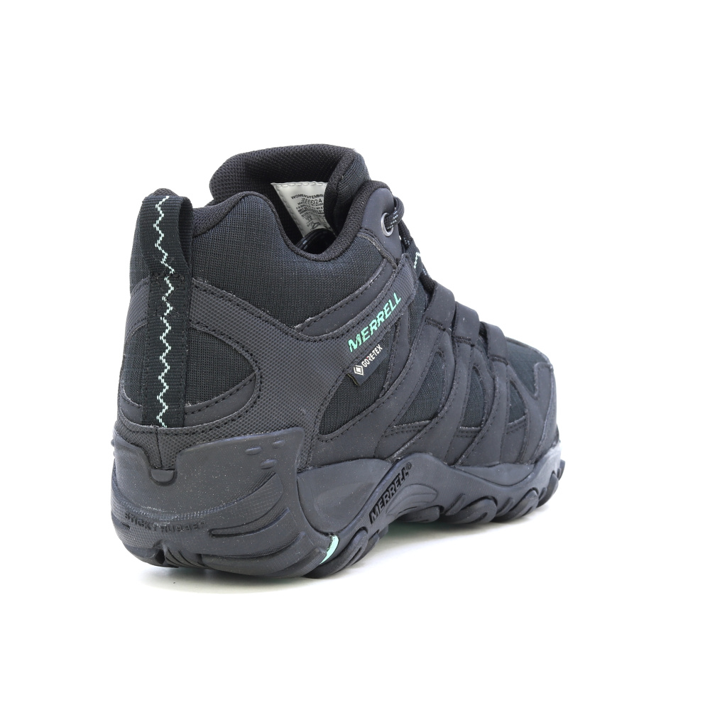 detail MERRELL Clypool Sport Mid GTX černá dámská outdoor obuv Goretex membrána