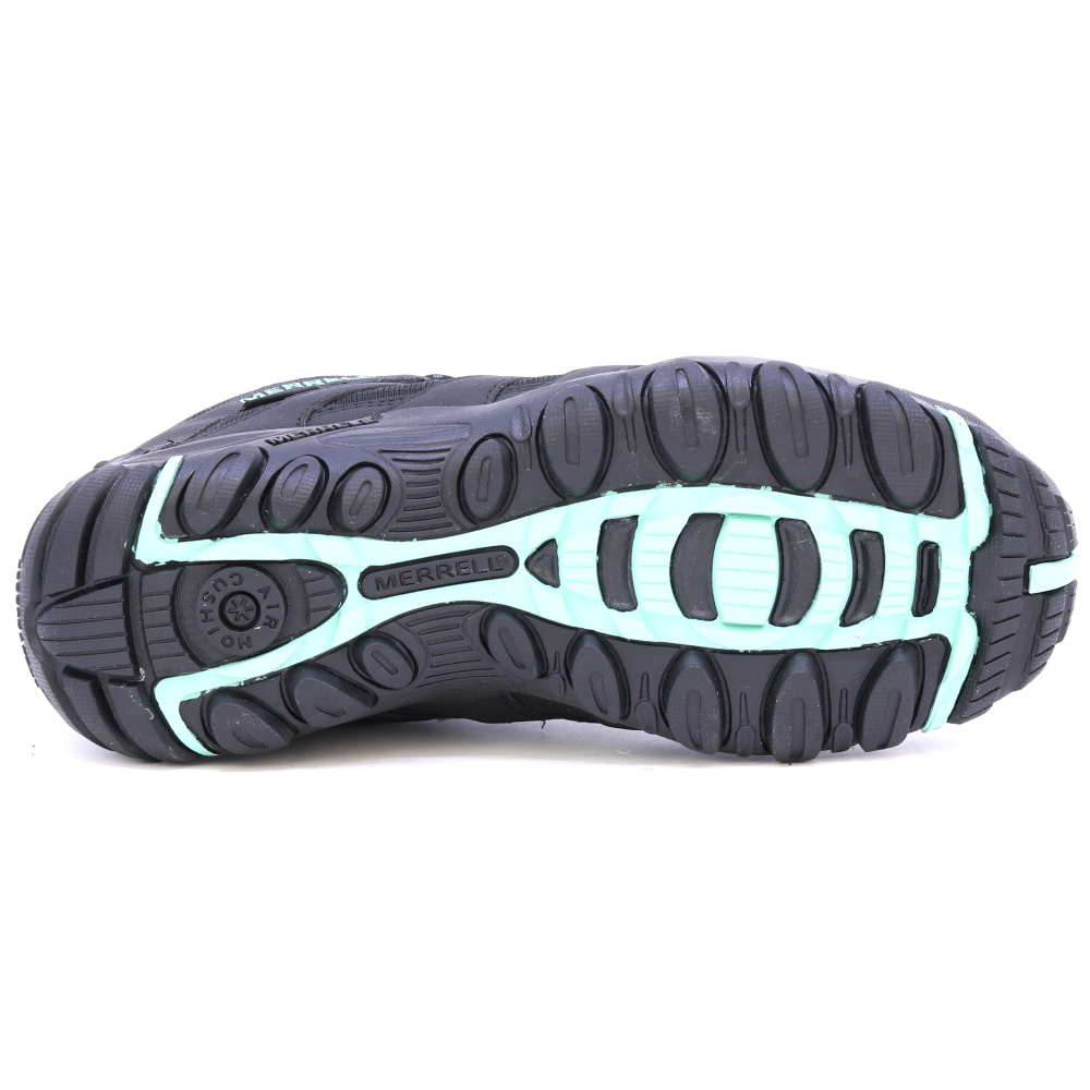 detail MERRELL Clypool Sport Mid GTX černá dámská outdoor obuv Goretex membrána