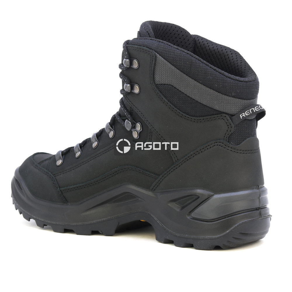 detail LOWA Renegade GTX Mid černá pánská outdoor obuv membrána Gore-Tex®