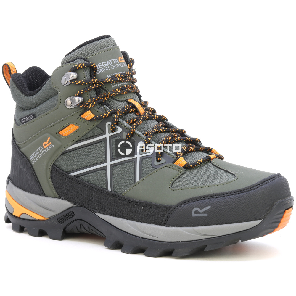 detail REGATTA Samaris III Boot olivová pánská outdoor obuv Isotex membrána