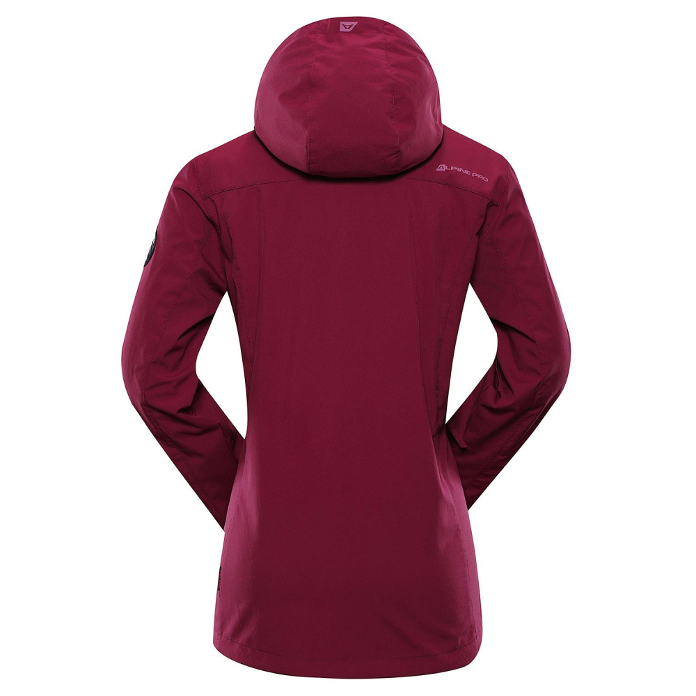 detail ALPINE PRO Nootka 8 dámská vínová softshell bunda