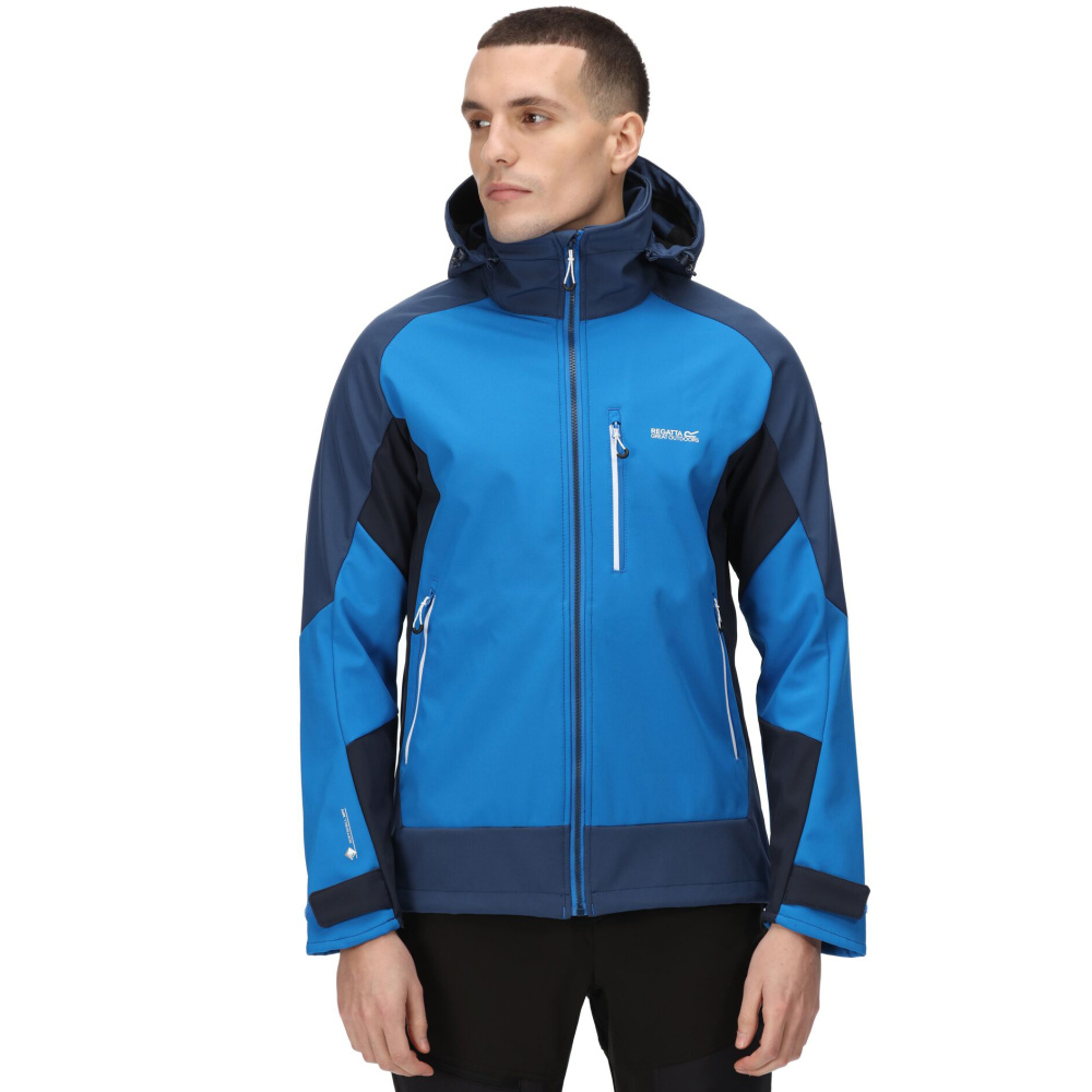 detail REGATTA Hewitts VII modrá pánská softshell bunda