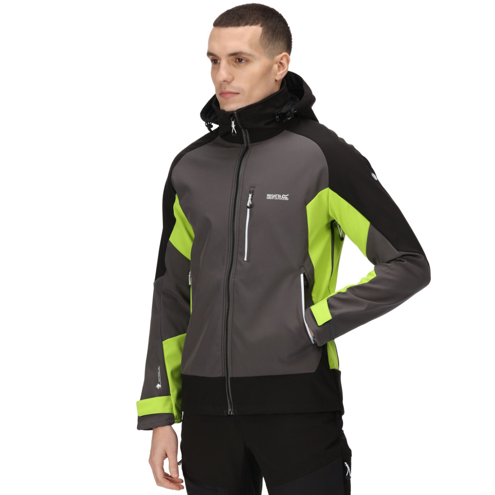 detail REGATTA Hewitts VII šedá pánská softshell bunda