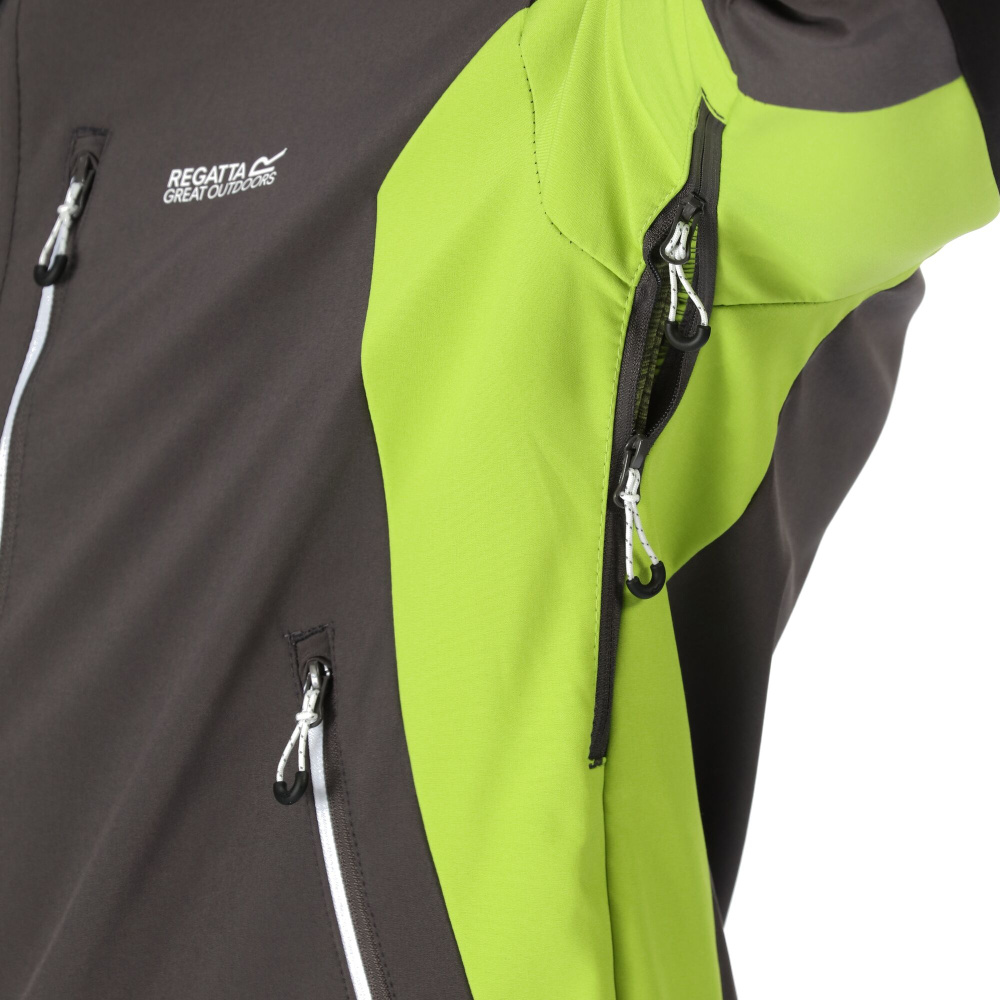 detail REGATTA Hewitts VII šedá pánská softshell bunda