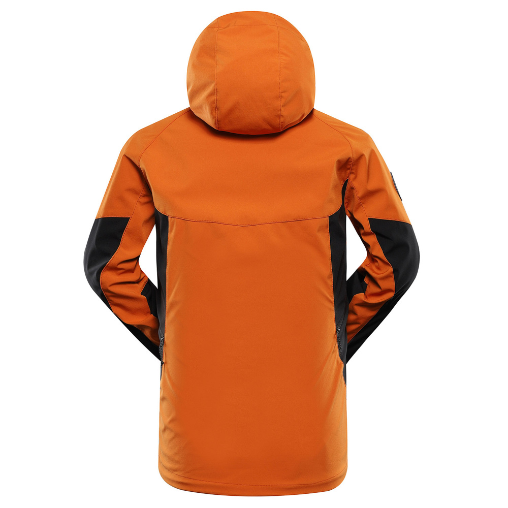 detail ALPINE PRO Esprit oranžová pánská softshell bunda DWR 8000 mm