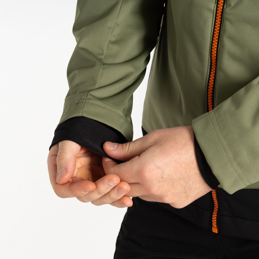 detail DARE2B Mountaineer olivová pánská softshell bunda