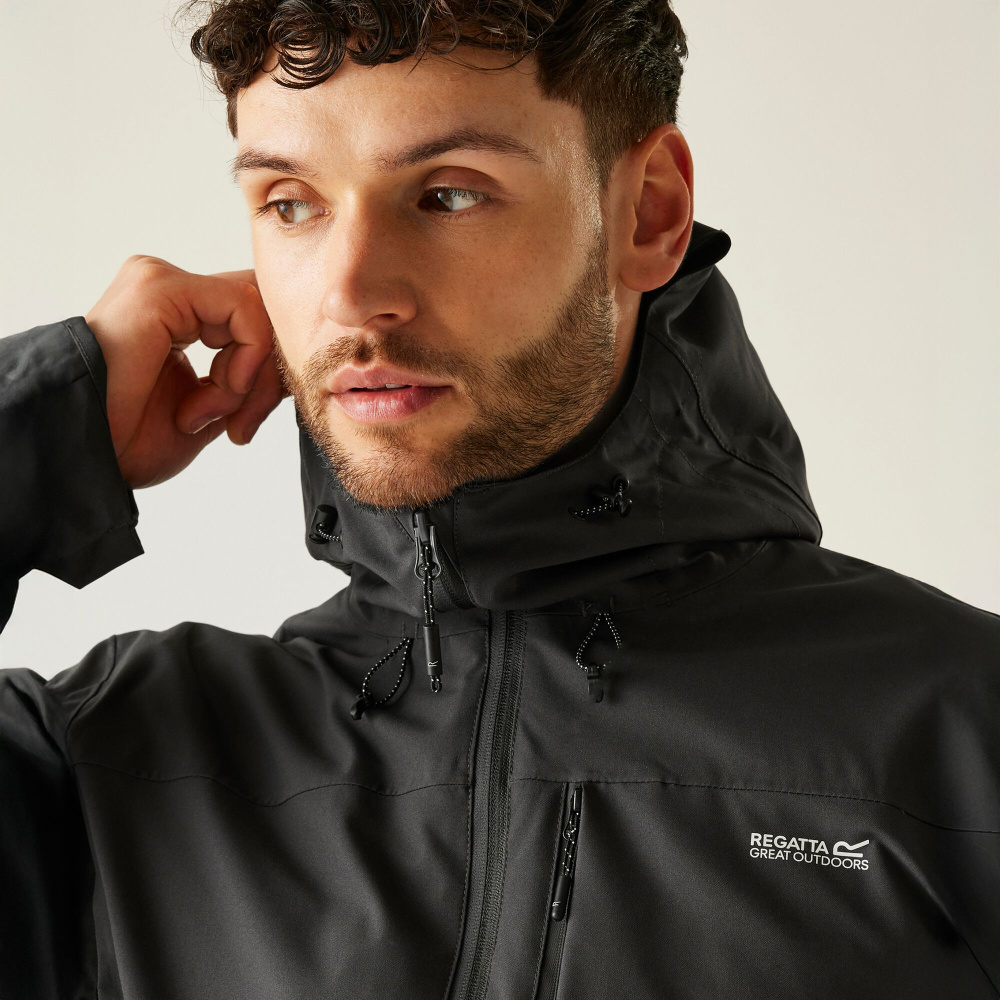 detail REGATTA Birchdale II šedá pánská outdoor bunda Isotex 10 000 mm