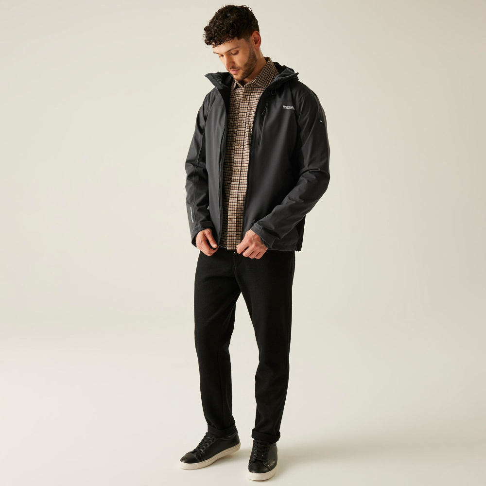 detail REGATTA Birchdale II šedá pánská outdoor bunda Isotex 10 000 mm