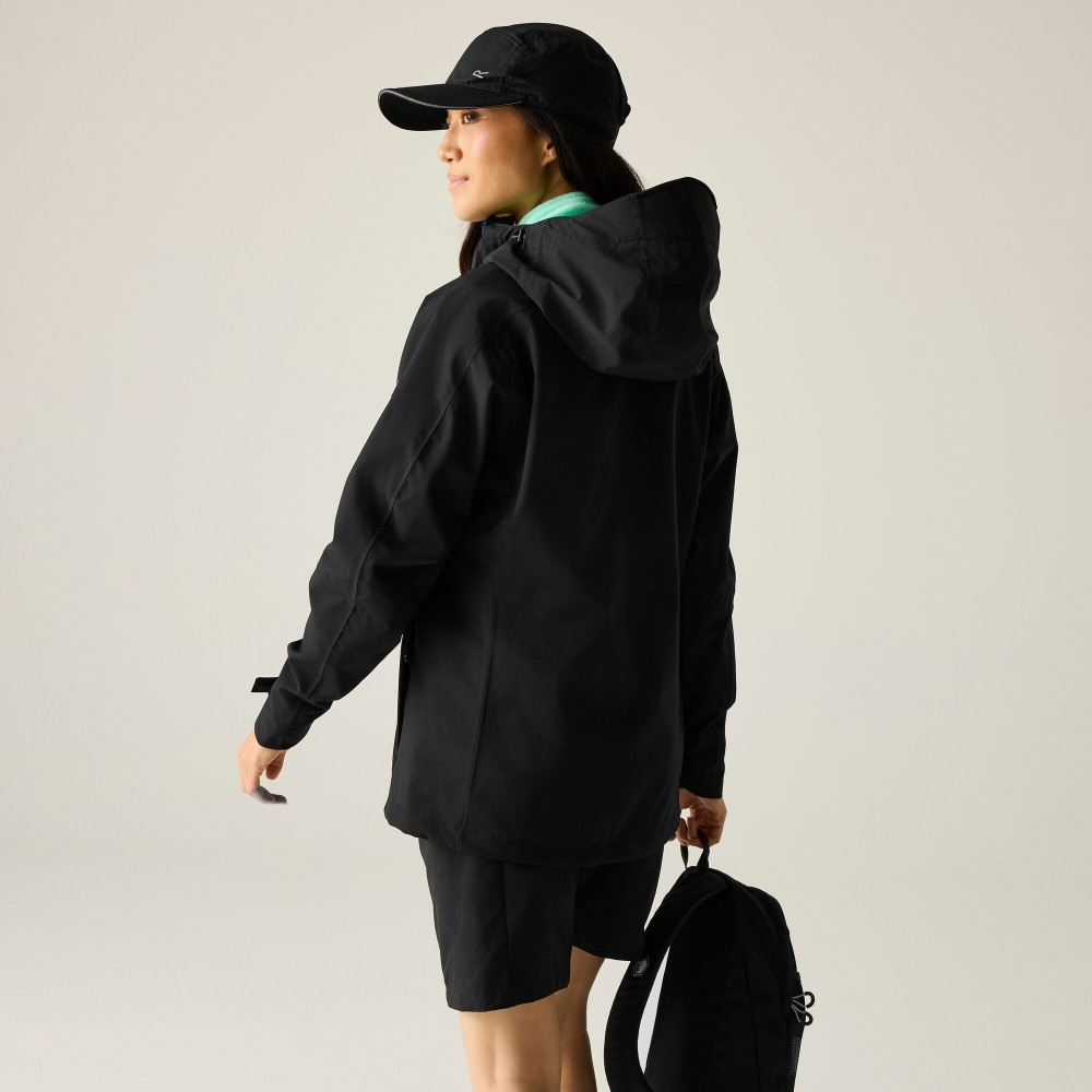 detail REGATTA Birchdale II černá dámská outdoor bunda + membrána 10 000 mm