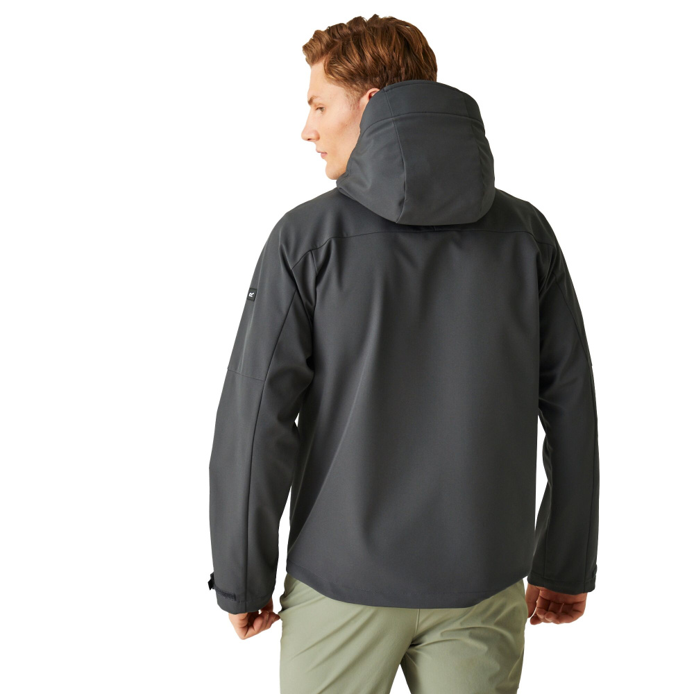 detail REGATTA Arana šedá páská softshell outdoor bunda, vodní sloupec 15 000 mm