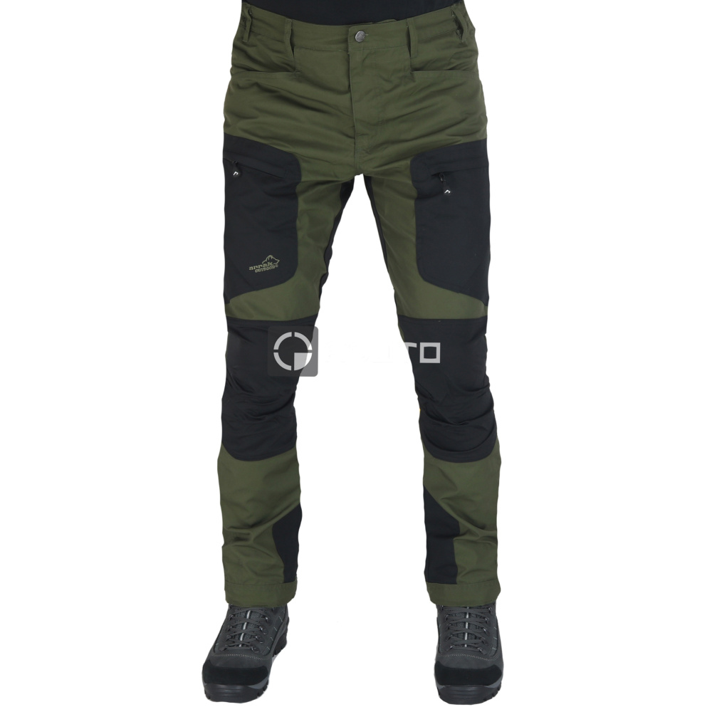 detail ARRAK SWEDEN Active Stretch olivové pánské outdoor/hunting kalhoty voděodolné