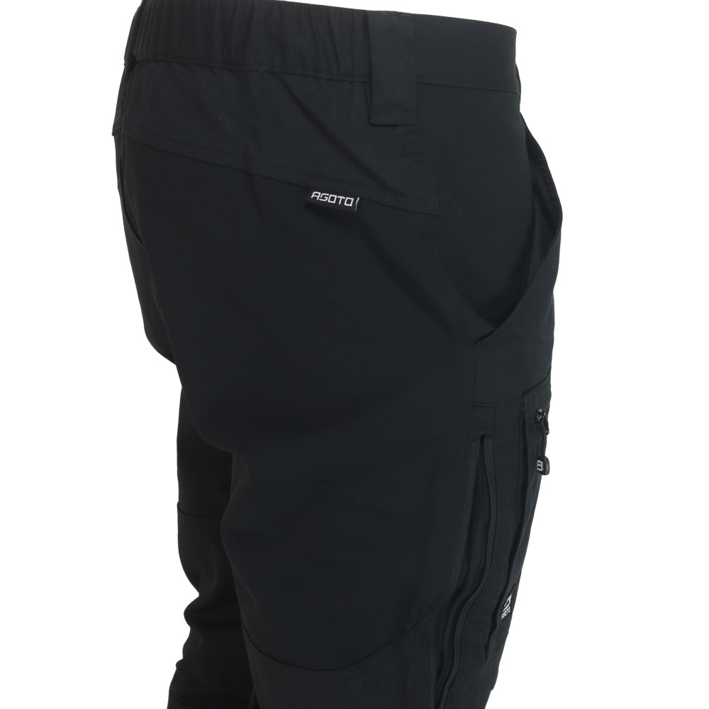 detail Asoto Northsky WR Extra Comfort černé pánské outdoor kalhoty + ponožky Asoto