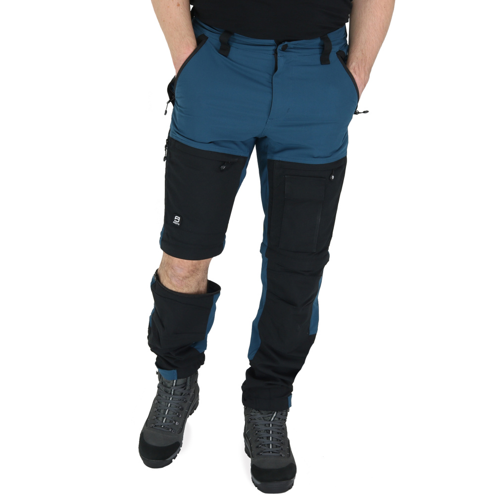 detail Asoto Vattern Zip-Off pánské modré outdoor kalhoty DWR odepínací nohavice 2v1