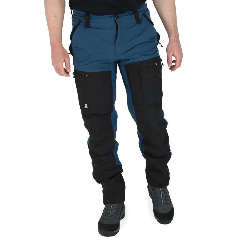 detail Asoto Fjallvik Stretch modré pánské outdoor kalhoty, pohodlný střih, větrání
