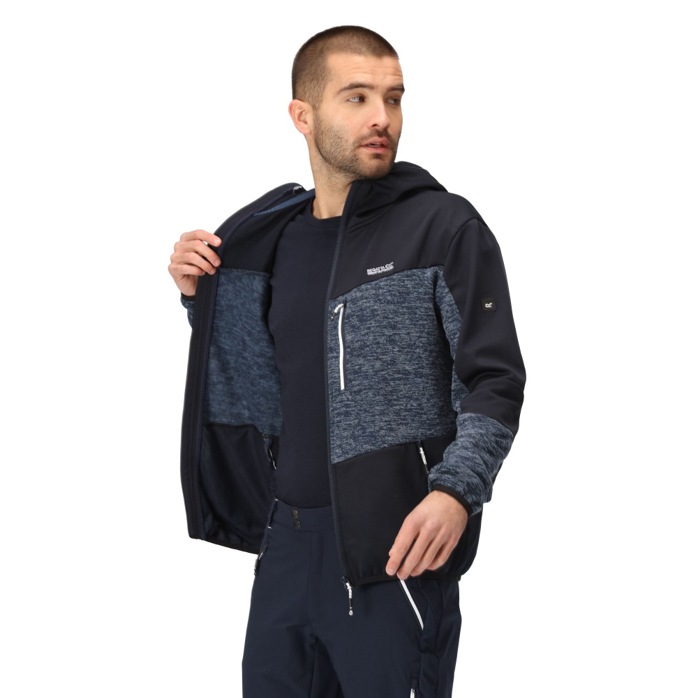 detail REGATTA Cadford V modrá pánská outdoor mikina