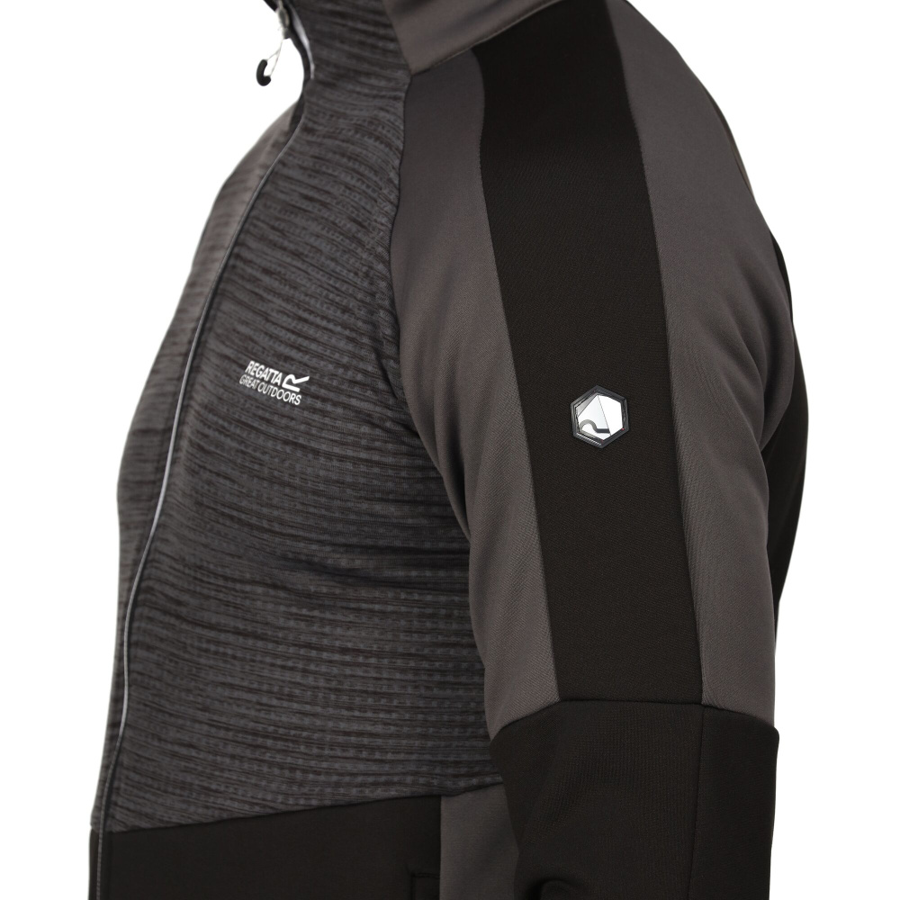detail REGATTA Yare VII černá pánská outdoor mikina