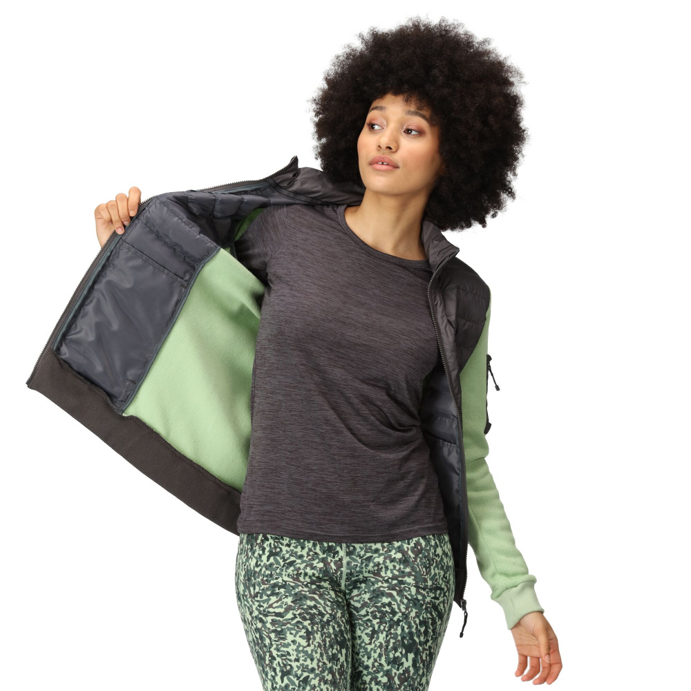 detail REGATTA Colliston Hybrid šedá dámská outdoor mikina