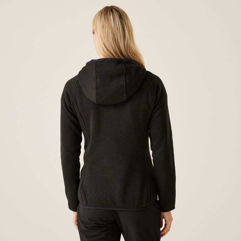 detail REGATTA Wms Hood Newhill černá dámská outdoor mikina
