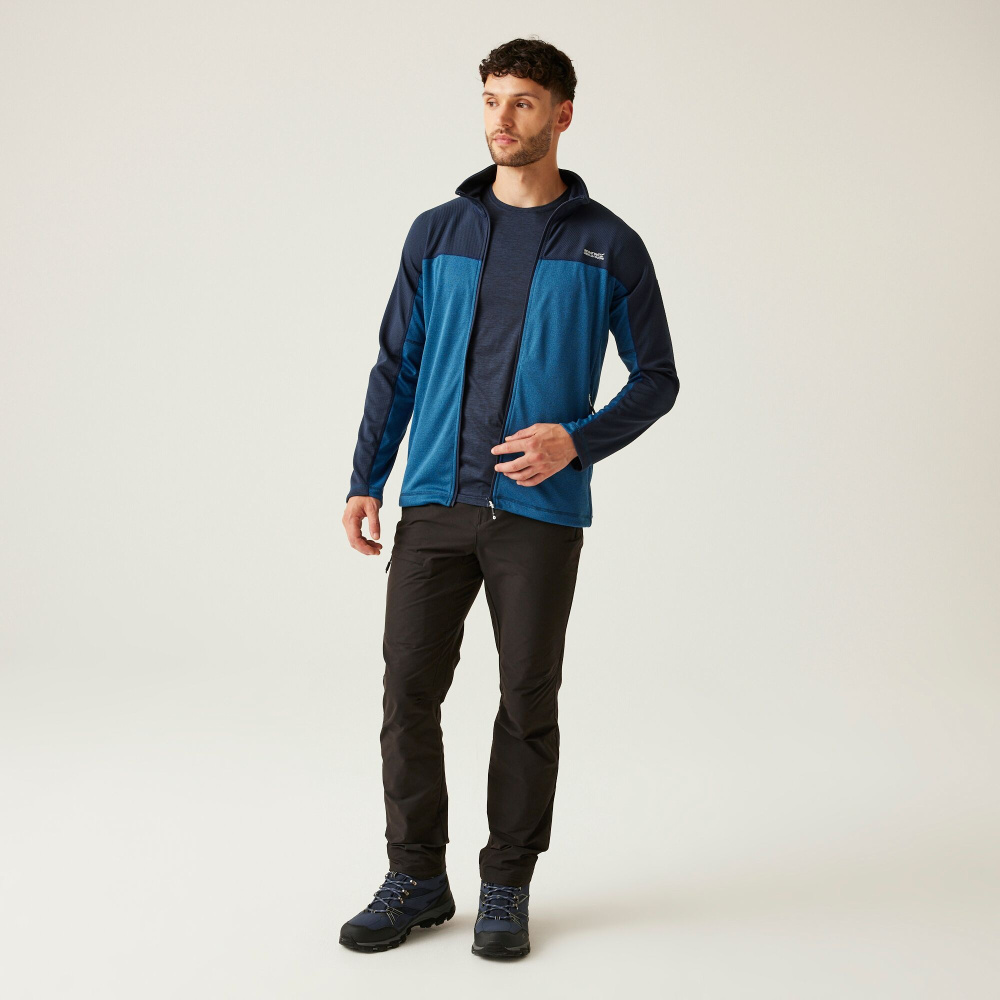 detail REGATTA Highton F/Z modrá pánská outdoor mikina