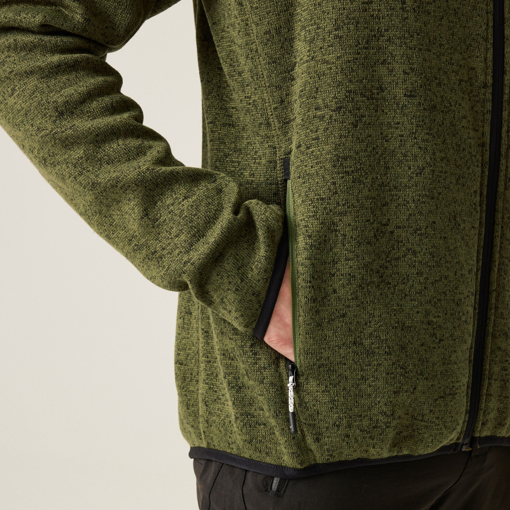 detail REGATTA Newhill zelená pánská outdoor mikina